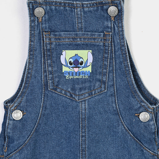 Infant Boys Denim rigid Over All Stitch-Mid Blue