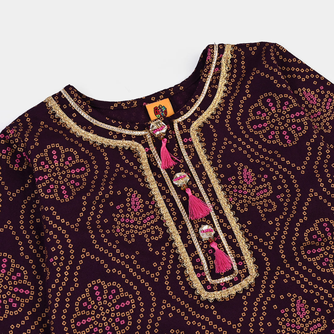Girls Chicken Kari 2Pcs Rani-Purple