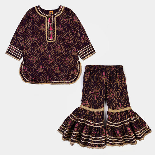 Girls Chicken Kari 2Pcs Rani-Purple