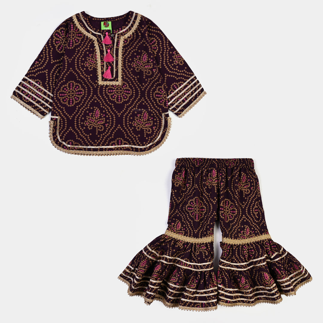 Infant Girls Chicken Kari 2Pcs Rani-Purple