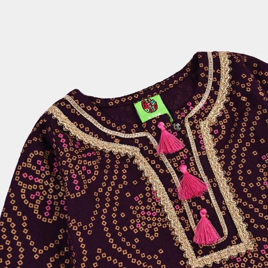 Infant Girls Chicken Kari 2Pcs Rani-Purple