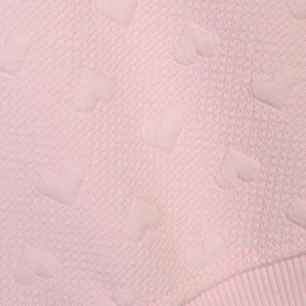 Infant Girls Quilted Sweatshirt Little Heart-Pink