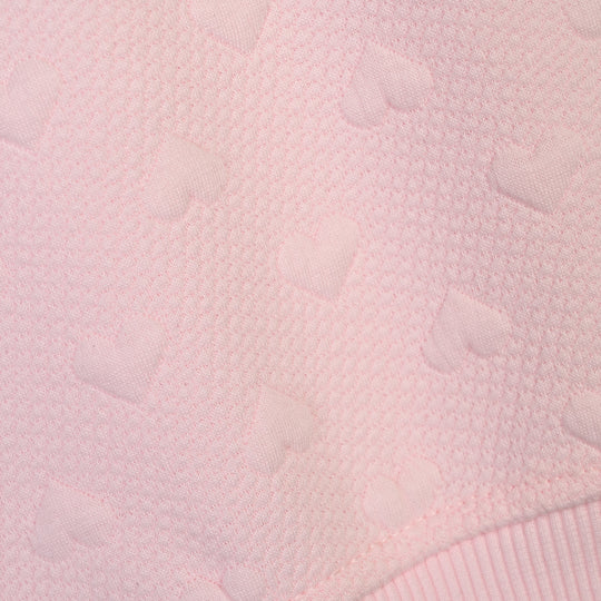Infant Girls Quilted Sweatshirt Little Heart-Pink