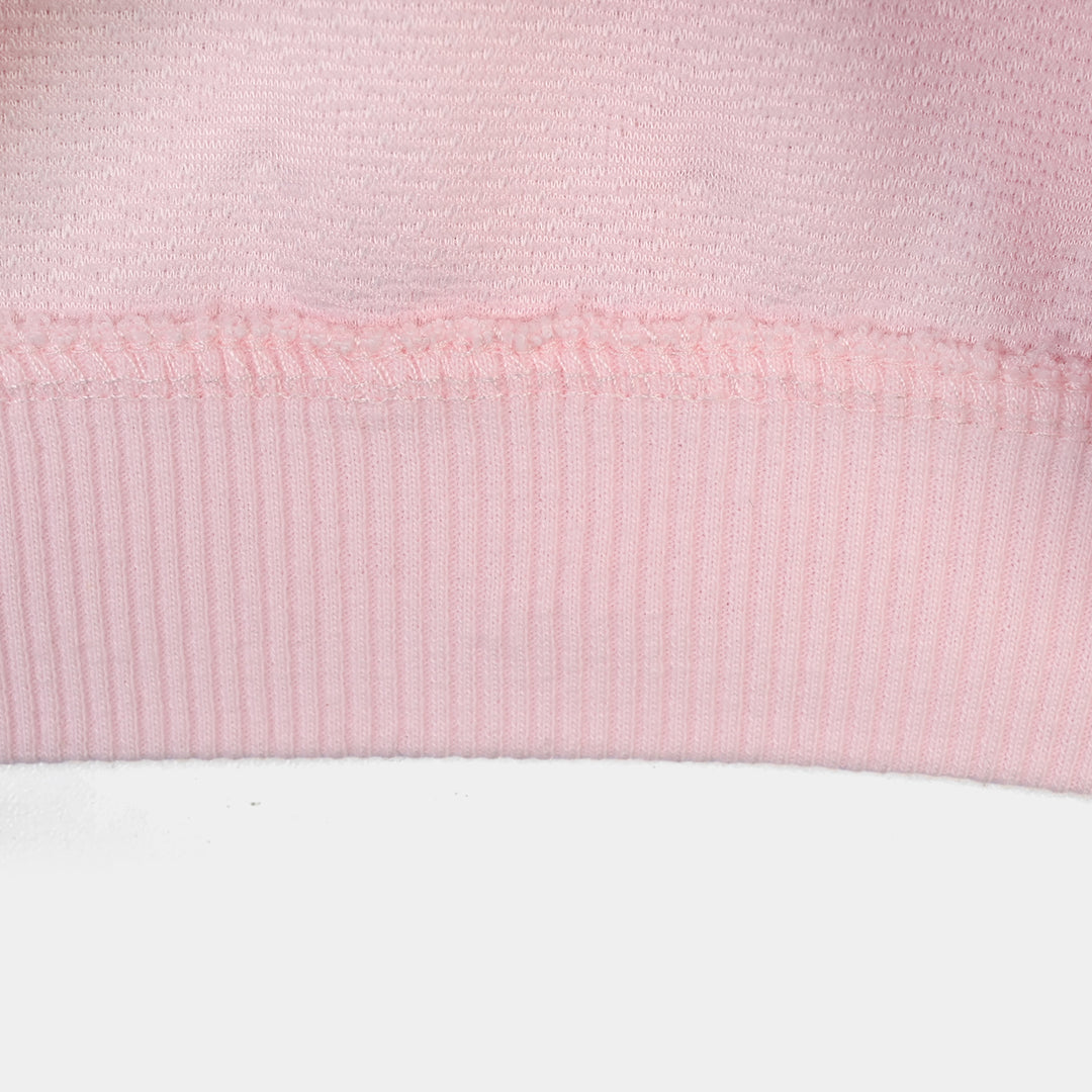 Infant Girls Quilted Sweatshirt Little Heart-Pink