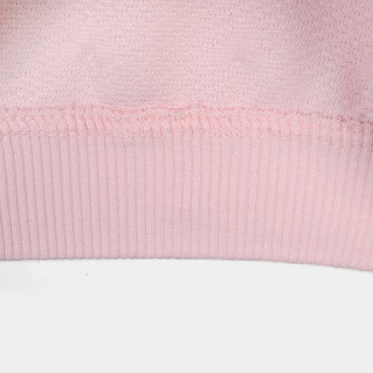 Infant Girls Quilted Sweatshirt Little Heart-Pink