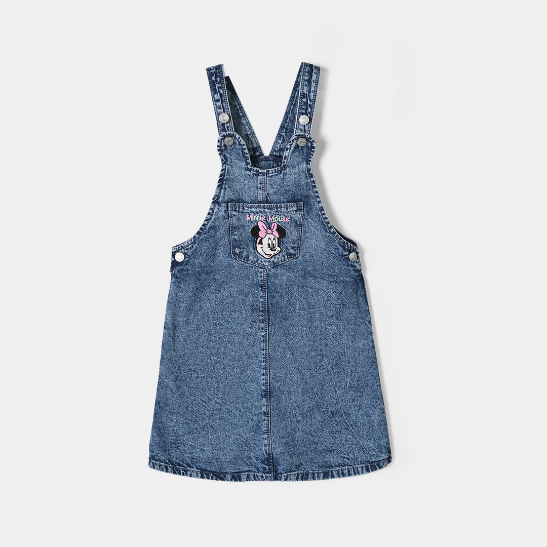 Girls Denim rigid Over All Character-LT.Blue