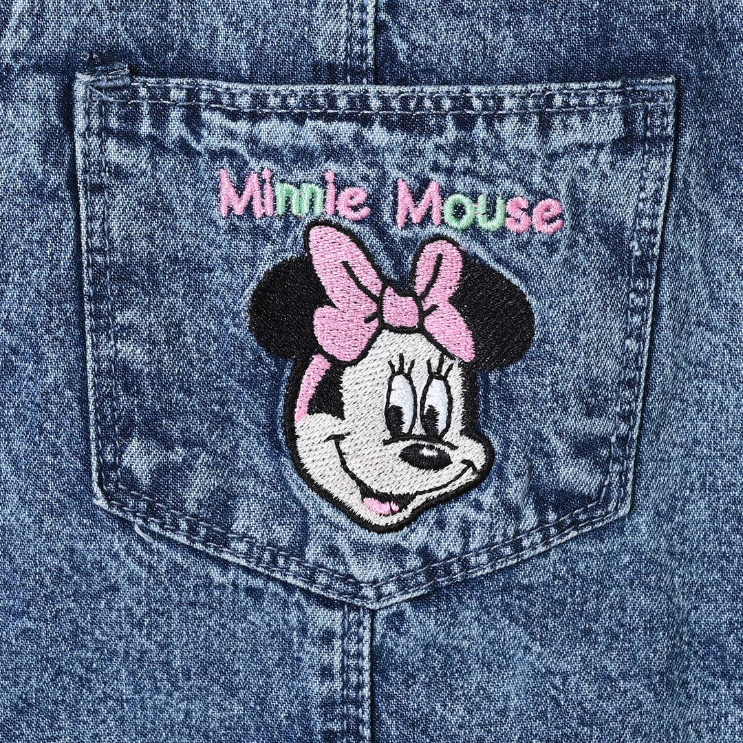 Girls Denim rigid Over All Character-LT.Blue