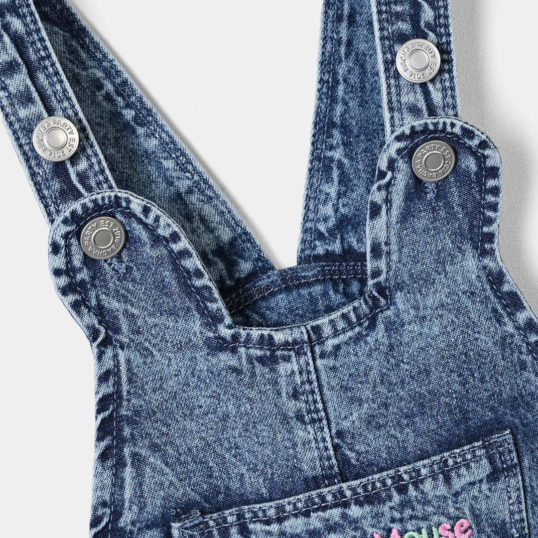 Girls Denim rigid Over All Character-LT.Blue