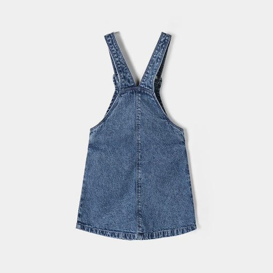 Girls Denim rigid Over All Character-LT.Blue