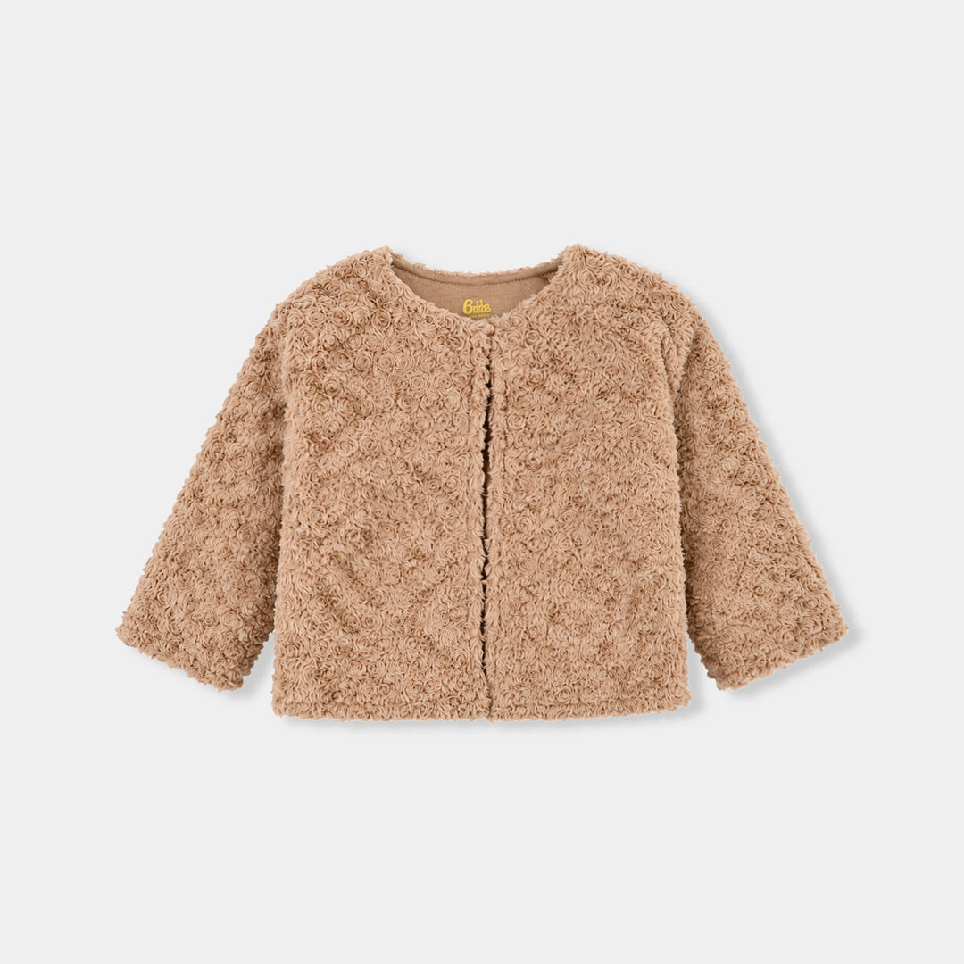 Girls Fur Jacket - Brown