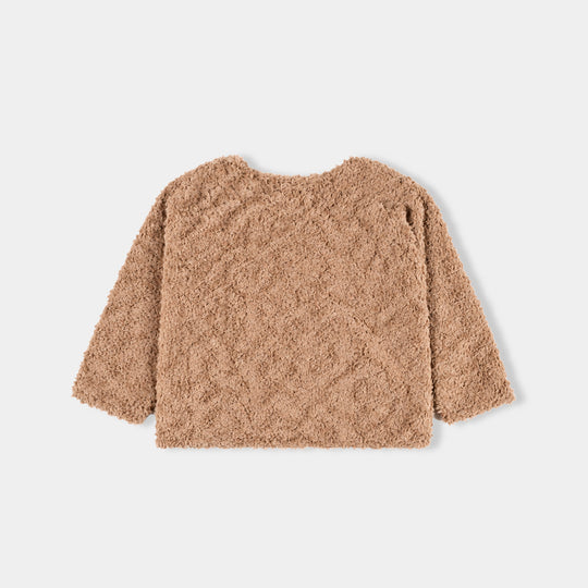 Girls Fur Jacket - Brown