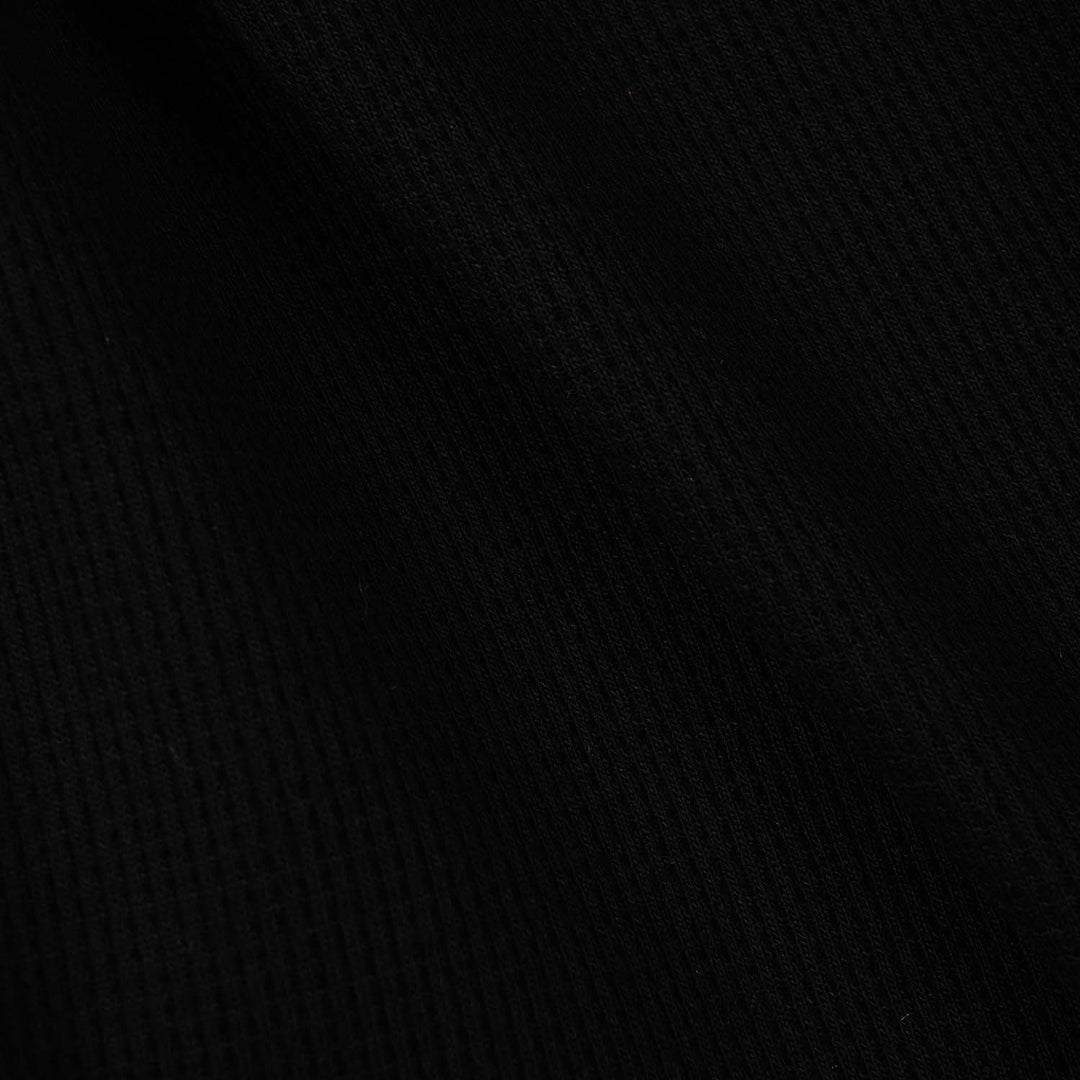 Boys Thermal T-Shirt F/S Henley-BLACK