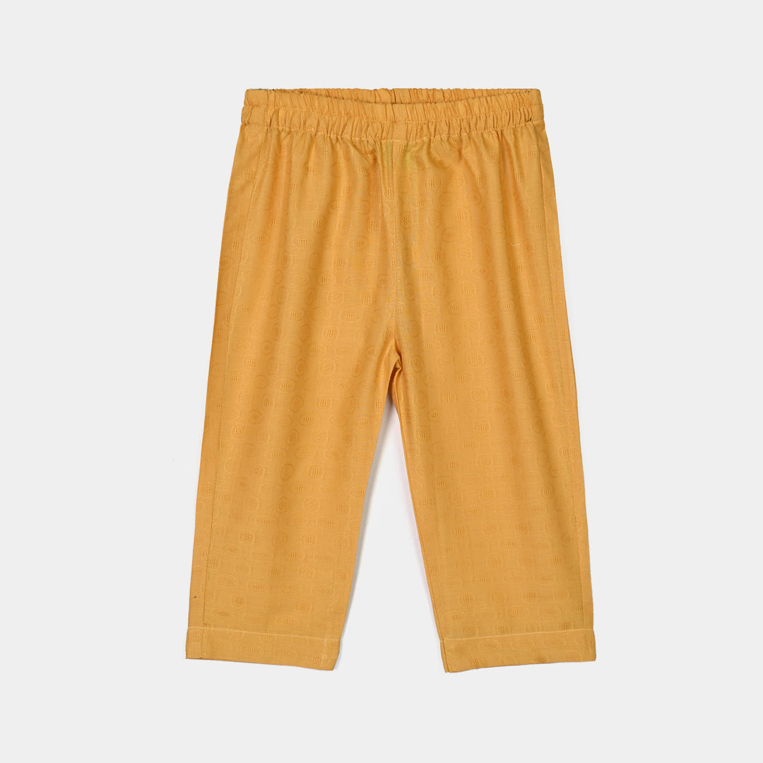 Infant Girls Cotton Emb 2Pcs Sea Vibe-Mustard