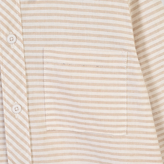 Boys Yarn Dyed Shirt (Limitless Mode)-Brown Stripe