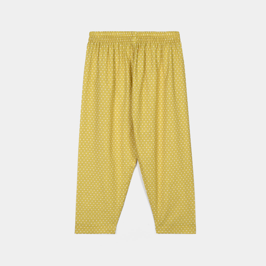 Girls Cotton Slub 2Pcs Tropical-Yellow