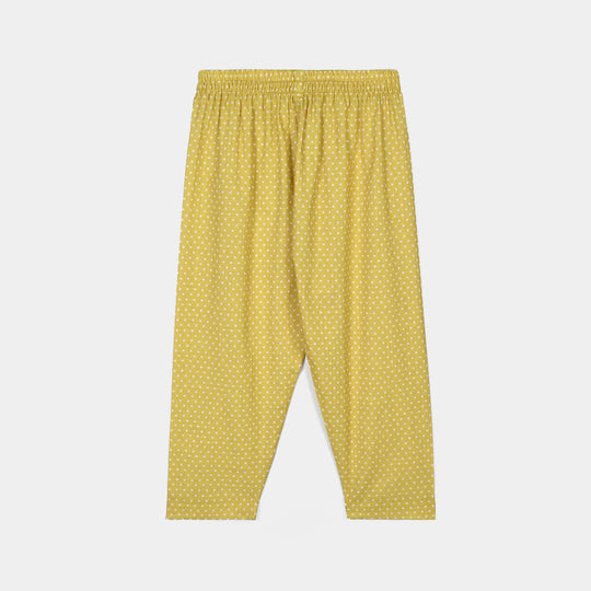 Girls Cotton Slub 2Pcs Tropical-Yellow