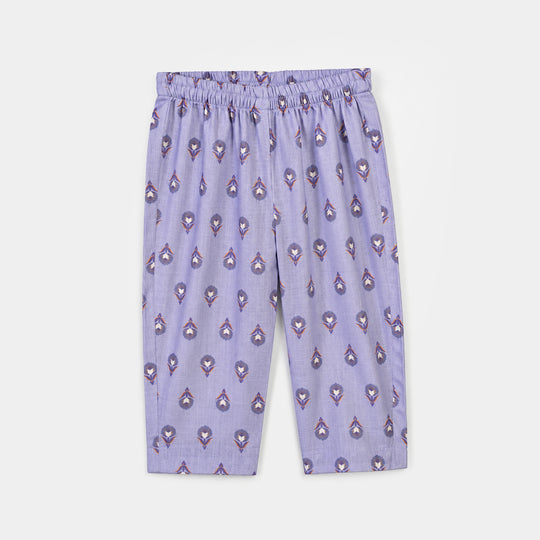 Infant Girls Cotton Printed 2Pcs Tear Drop-Lavender