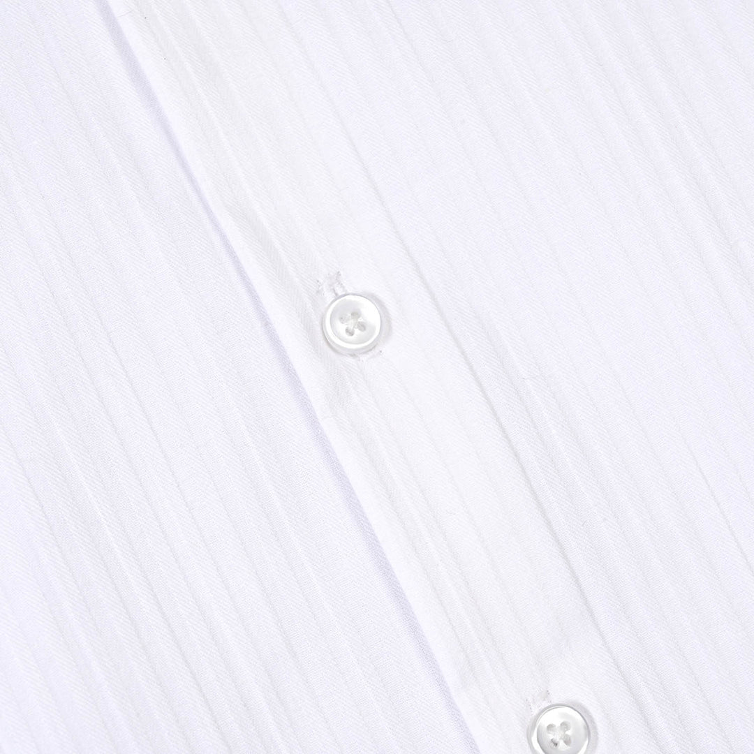Boys Cotton Twill Formal Shirt-White