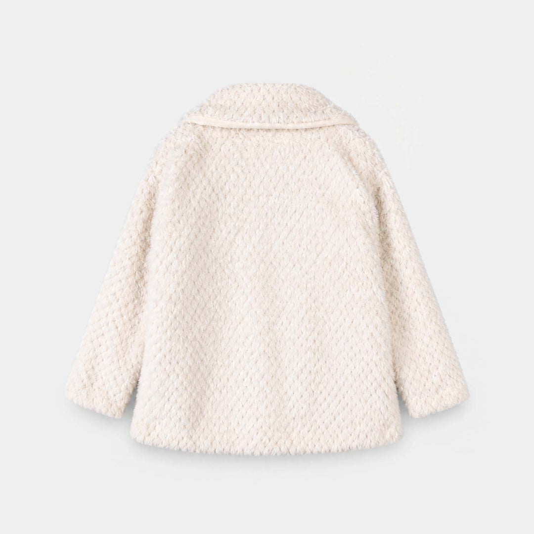 Girls Fur Jacket White