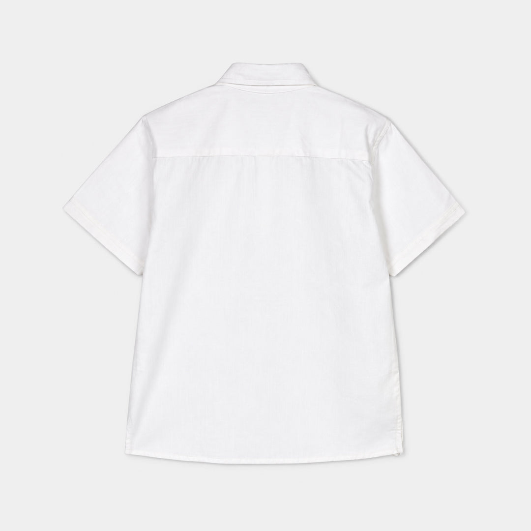 Boys Cotton Slub Shirt H/S (Pure You)-White
