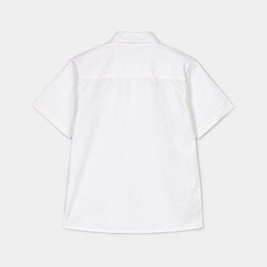 Boys Cotton Slub Shirt H/S (Pure You)-White