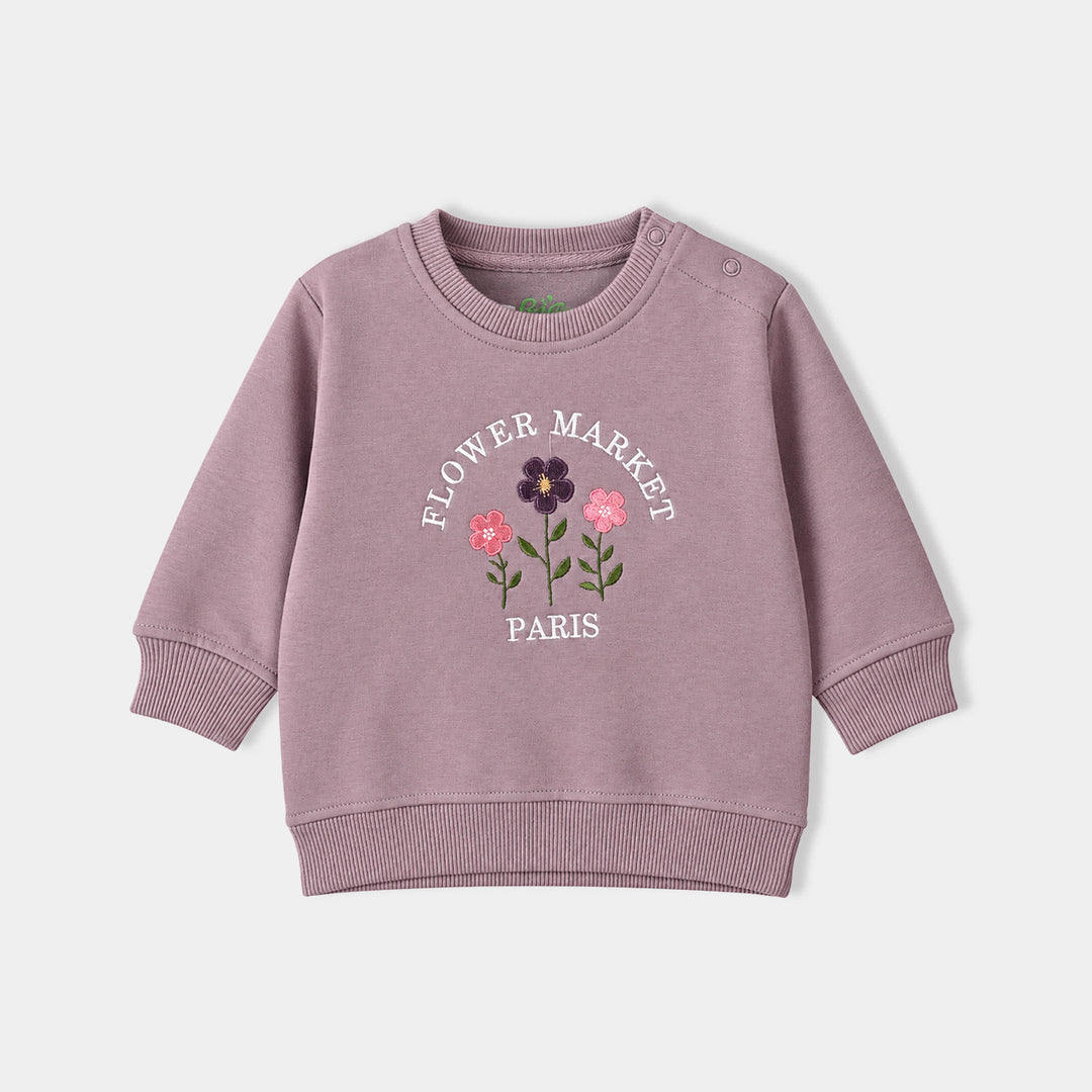 Infant Girls Fleece Sweatshirt Paris-Purple