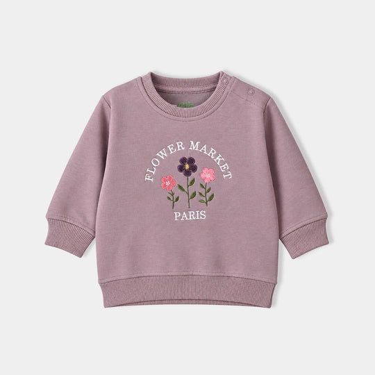 Infant Girls Fleece Sweatshirt Paris-Purple