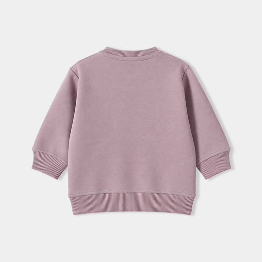Infant Girls Fleece Sweatshirt Paris-Purple
