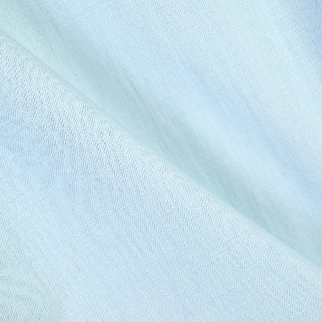 Boys Cotton Slub Shirt (Breeze)-Light Blue