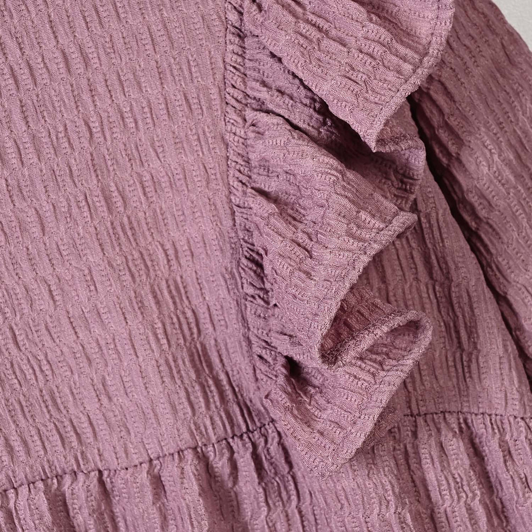 Girls Seer Sucker Frock Preety Today-Purple