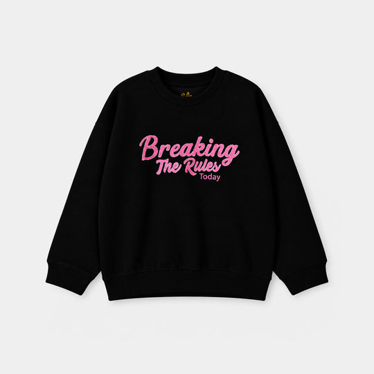 Girls Fleece 2Pcs Breaking The Rule-BLACK