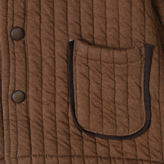 Infant Boys Quilted Jacket Chocolate-BROWN