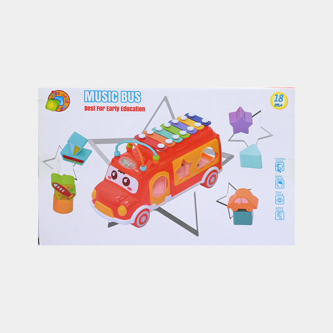 Music Bus Early Education Xylophone &amp; Shape Sorter Toy