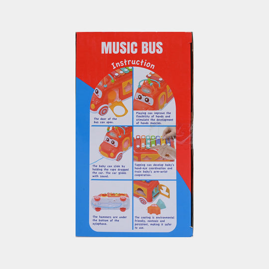 Music Bus Early Education Xylophone &amp; Shape Sorter Toy