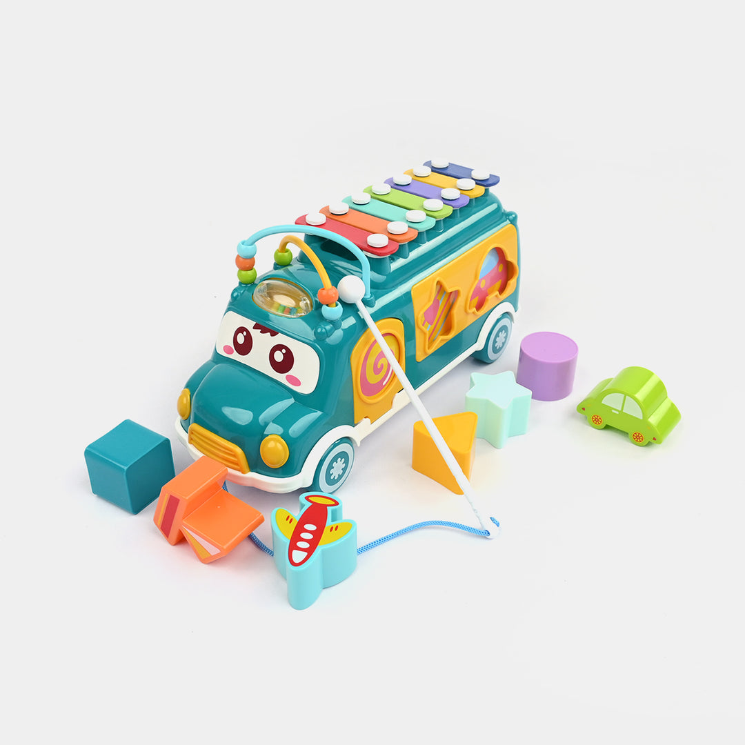 Music Bus Early Education Xylophone &amp; Shape Sorter Toy