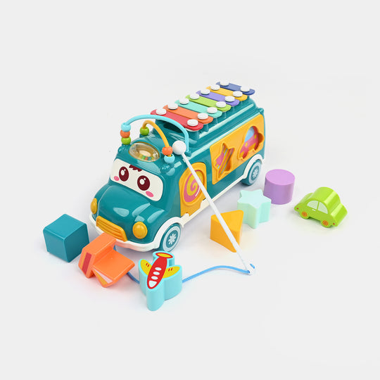 Music Bus Early Education Xylophone &amp; Shape Sorter Toy