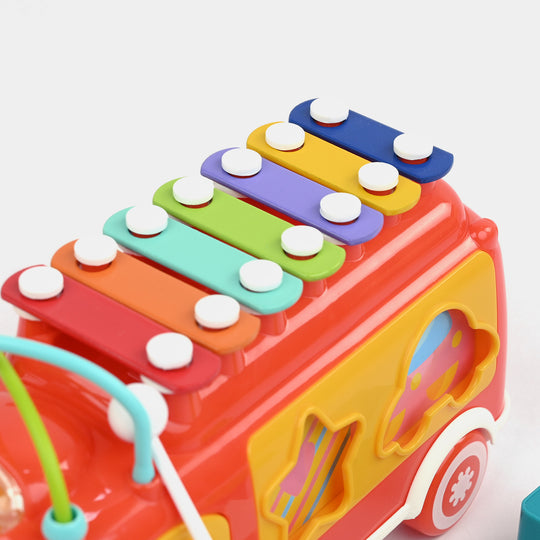 Music Bus Early Education Xylophone &amp; Shape Sorter Toy