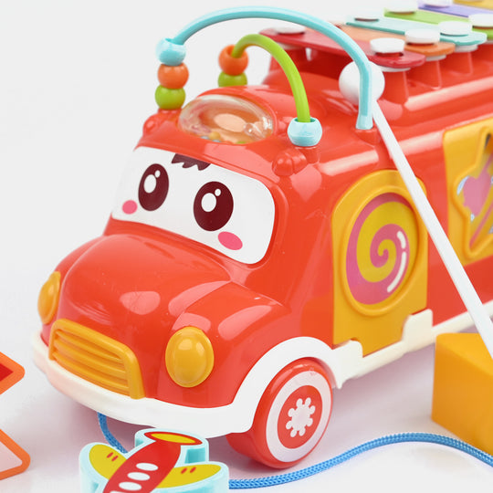 Music Bus Early Education Xylophone &amp; Shape Sorter Toy