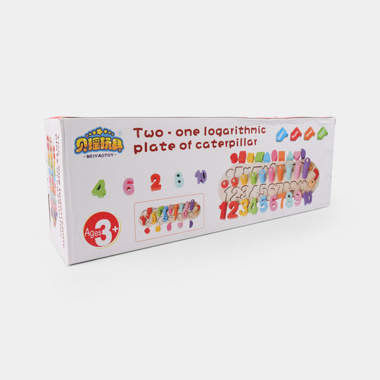 Wooden Beaded Logarithmic Plate 3in1 Puzzle Set for Kids