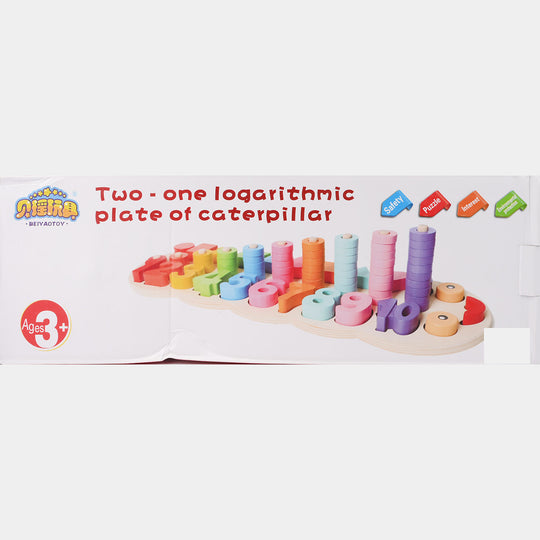 Wooden Beaded Logarithmic Plate 3in1 Puzzle Set for Kids