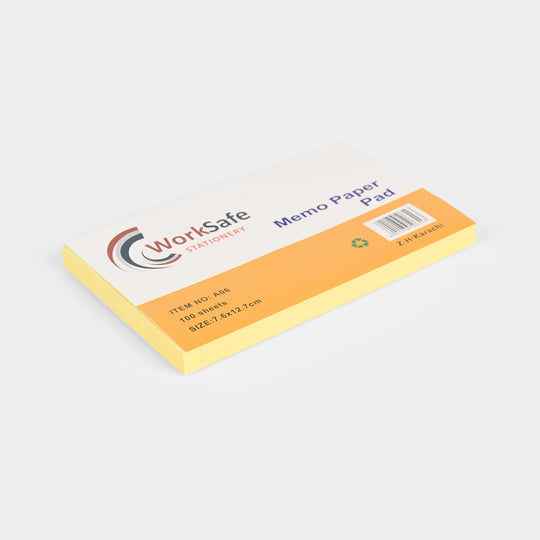 Work Safe Sticky Note Size 3*5