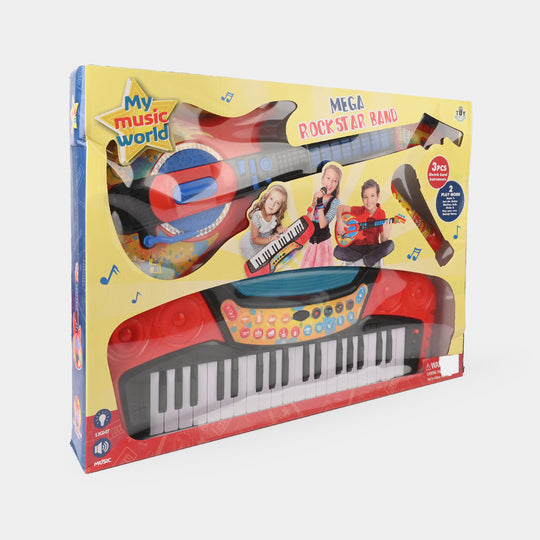 3-in-1 Kids Music Set – Piano, Guitar & Microphone for Musical Fun