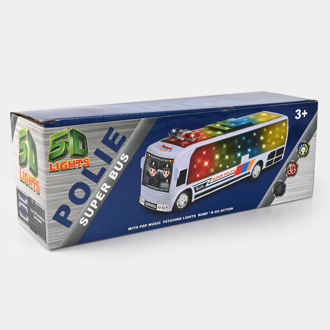 Police Bus With Light & Sound For Kids