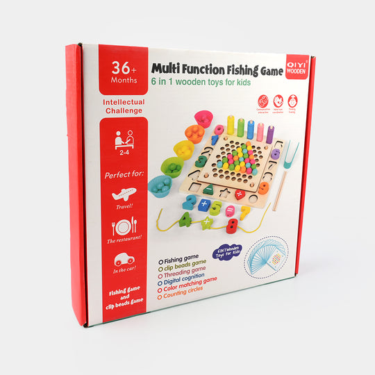 Wooden Multifunction Educational Game 6in1 for Kids