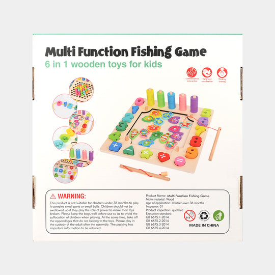 Wooden Multifunction Educational Game 6in1 for Kids