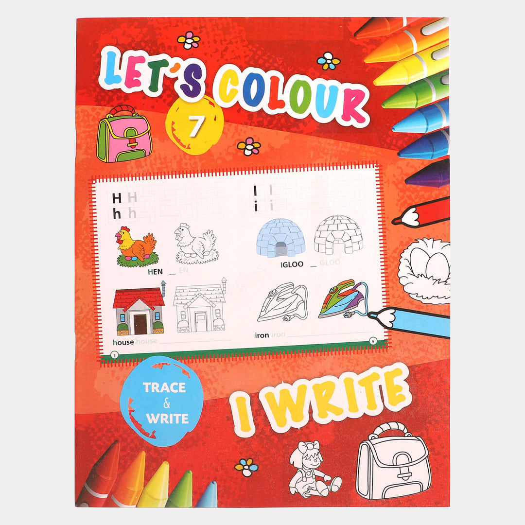 Let's Colour & Write Book For Kids