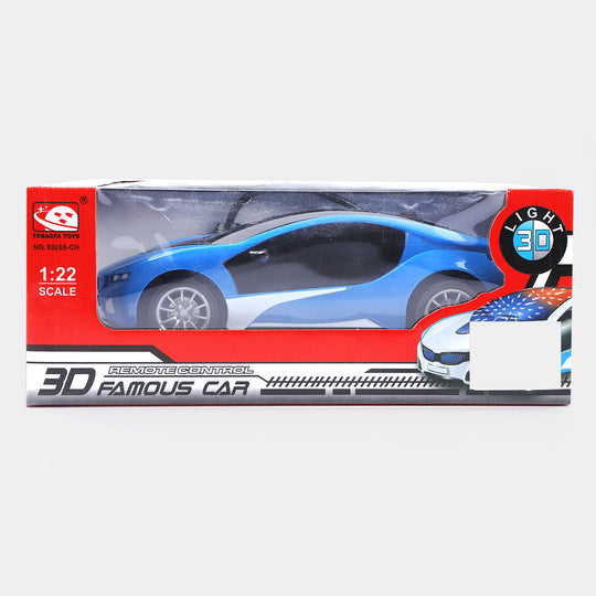 3D Famous Remote Control Car-Blue