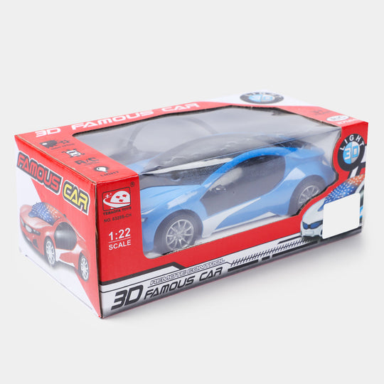 3D Famous Remote Control Car-Blue