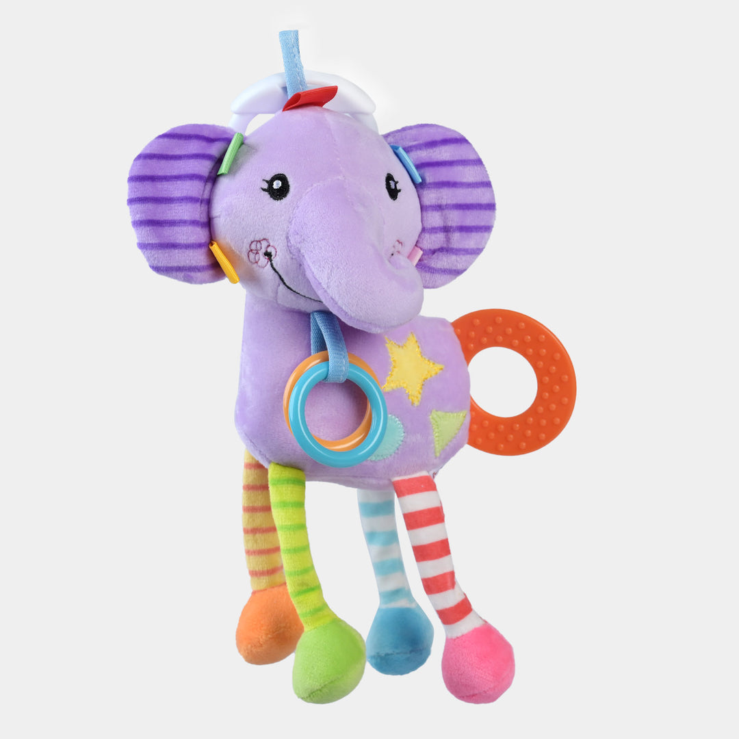 Baby Soft Teether Rattle For Kids - Elephant