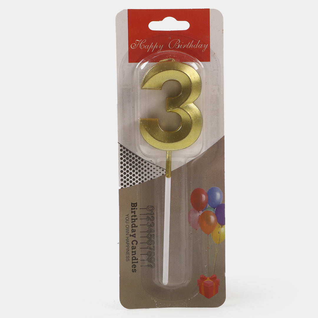Candle Numeric "3"